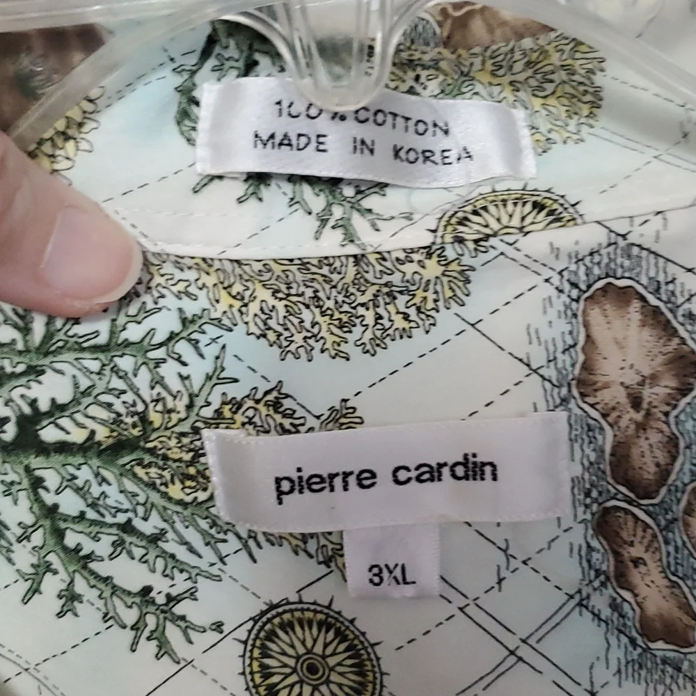 Pierre Cardin tropical scene shirt - Picture 4 of 6